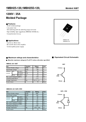 1MBH25-120 Datasheet PDF Fuji Electric