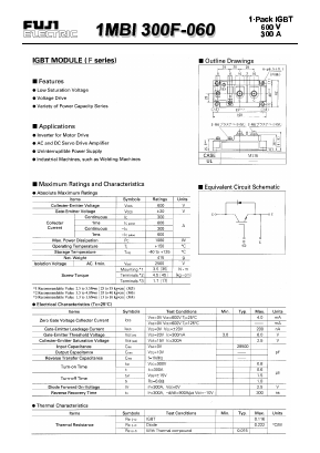 1MBI300F-060 Datasheet PDF Fuji Electric