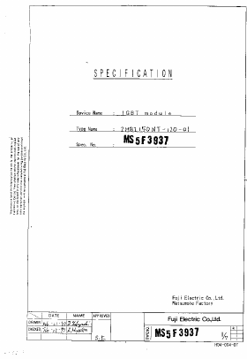 2MBI150NT-120 Datasheet PDF Fuji Electric