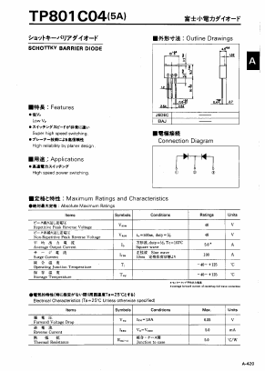 TP801C04 Datasheet PDF Fuji Electric
