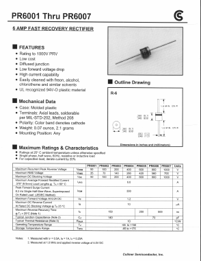 PR6001 Datasheet PDF Fuji Electric