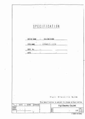 ERW07-120 Datasheet PDF Fuji Electric