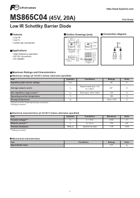 MS865C04 Datasheet PDF Fuji Electric