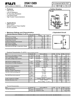 K1389 Datasheet PDF Fuji Electric