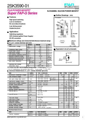 2SK3590-01 Datasheet PDF Fuji Electric
