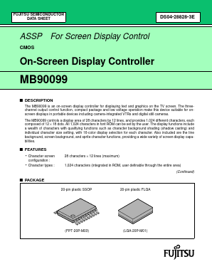 MB90099 Datasheet PDF Fujitsu