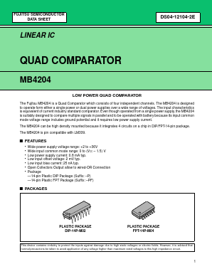 MB4204P Datasheet PDF Fujitsu