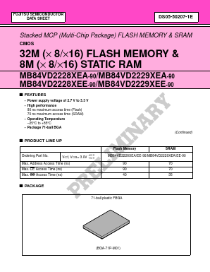 MB84VD2229XEE Datasheet PDF Fujitsu