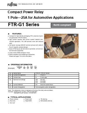 FTR-G1 Datasheet PDF Fujitsu