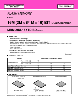 MBM29DL163TD-12PFTN Datasheet PDF Fujitsu