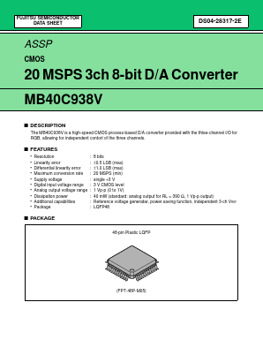 MB40C938V Datasheet PDF Fujitsu