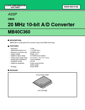 MB40C360 Datasheet PDF Fujitsu