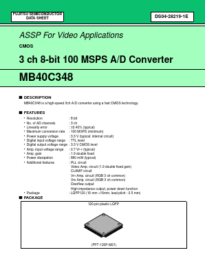 MB40C348PFV Datasheet PDF Fujitsu