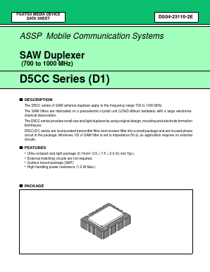 FAR-D5CC-881M50-D1C8-T Datasheet PDF Fujitsu