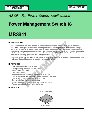 MB3841 Datasheet PDF Fujitsu
