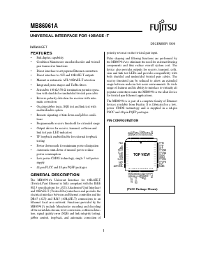 MB86961APF-G Datasheet PDF Fujitsu