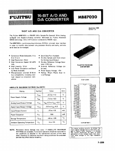 MB87020 Datasheet PDF Fujitsu