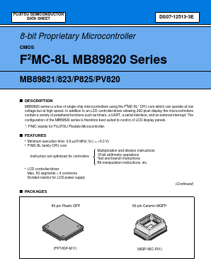 MB89823 Datasheet PDF Fujitsu