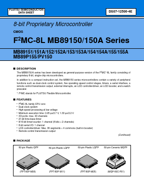 MB89PV150CF-105 Datasheet PDF Fujitsu