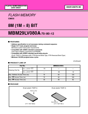 MBM29LV080A Datasheet PDF Fujitsu