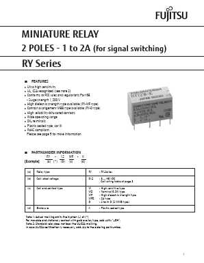 RY3W-K Datasheet PDF Fujitsu