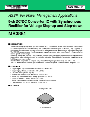 MB3881 Datasheet PDF Fujitsu