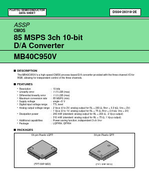 MB40C950V Datasheet PDF Fujitsu