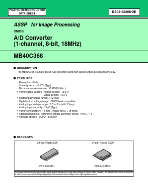 MB40C368PFV Datasheet PDF Fujitsu