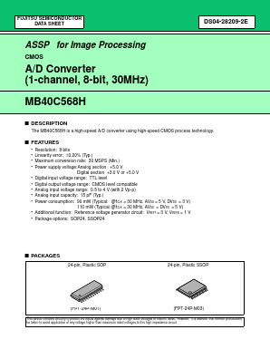 MB40C568HPFV Datasheet PDF Fujitsu