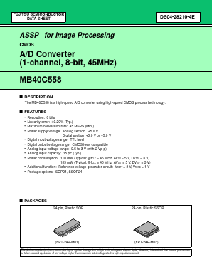 MB40C558 Datasheet PDF Fujitsu
