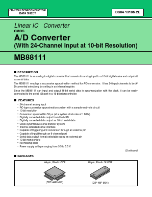 MB88111P-SH Datasheet PDF Fujitsu