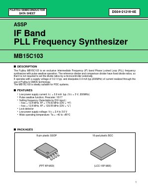 MB15C103 Datasheet PDF Fujitsu