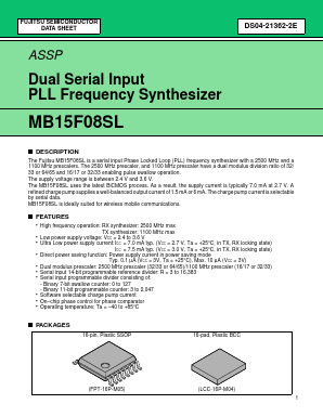 MB15F08SLPV1 Datasheet PDF Fujitsu