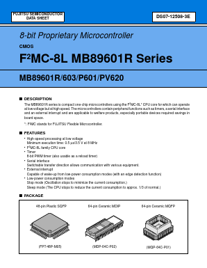 MB89603 Datasheet PDF Fujitsu