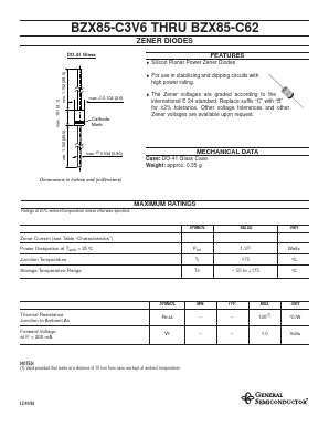BZX85-C4V3 Datasheet PDF General Semiconductor