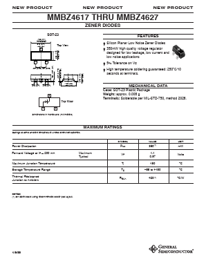 MMBZ4618 Datasheet PDF General Semiconductor