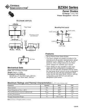 BZX84-B36 Datasheet PDF General Semiconductor