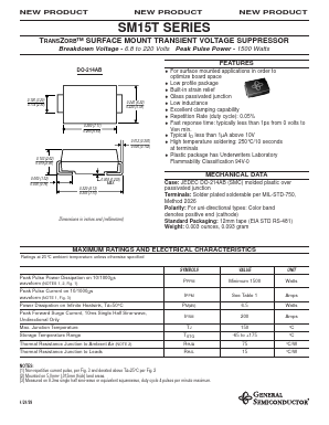 SM15T68C Datasheet PDF General Semiconductor