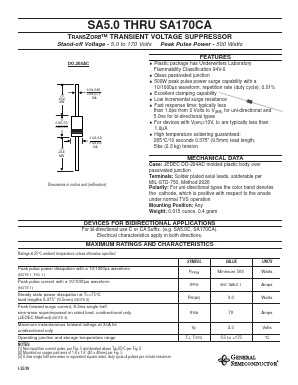 SA51CA Datasheet PDF General Semiconductor