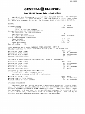 VT-191 Datasheet PDF General Electric Company