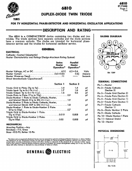 6B10 Datasheet PDF General Electric Company