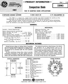 22BW3 Datasheet PDF General Electric Company
