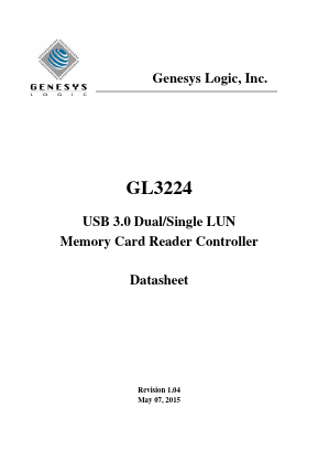 GL3224 Datasheet PDF GENESYS LOGIC