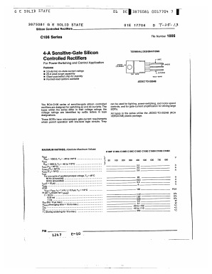 C106N Datasheet PDF GE Solid State
