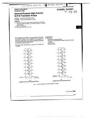 CA3250 Datasheet PDF GE Solid State