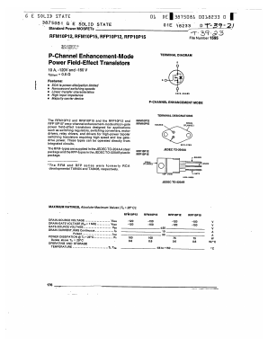 RFP10P12 Datasheet PDF GE Solid State