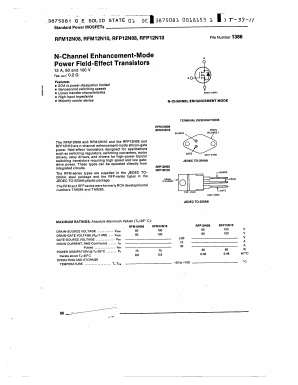 RFP12N08 Datasheet PDF GE Solid State