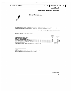 2N3860 Datasheet PDF GE Solid State
