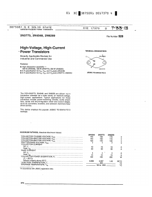 2N3773 Datasheet PDF GE Solid State
