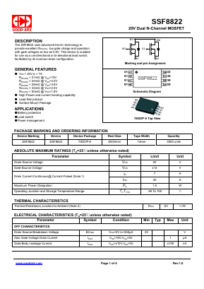 SSF8822 Datasheet PDF GOOD-ARK